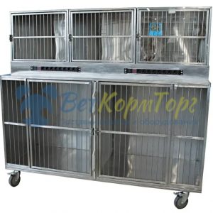 №80517 Модуль из пяти клеток нержавеющей стали 1800х500х1480(1625) h