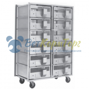 Модуль клеток для морских свинок Vetbot CL-1289  на колесах на 12 клеток