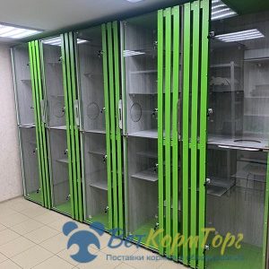 Зоогостиница для кошек 5 боксов из HPL 3350х650х2200h