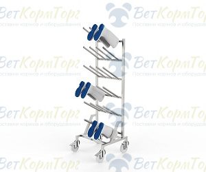 LF Biolab Передвижная стойка на колесах из нерж.стали на 12 пар обуви 1020х460х1010hмм