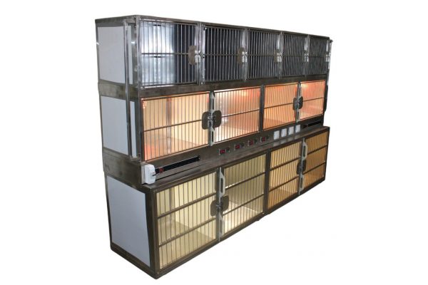 TD80803N  Модуль из 13 клеток нерж стали с освещением и ИК подогрев. 2800х600(500)х1820(1980)h с колесами