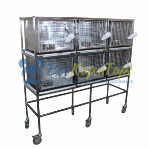 Стеллаж для кроликов CL-1346.21 с 6 клетками