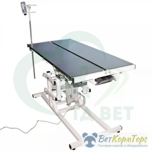 ТД ВЕТ Стол ветеринарный СВУ-9 V-образная столешница, 1350х600x(770-990)h мм