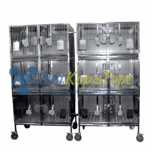 ТД ВЕТ CL1391 Стеллаж с клетками для содержания лабораторных кроликов 1000х600х1890 мм