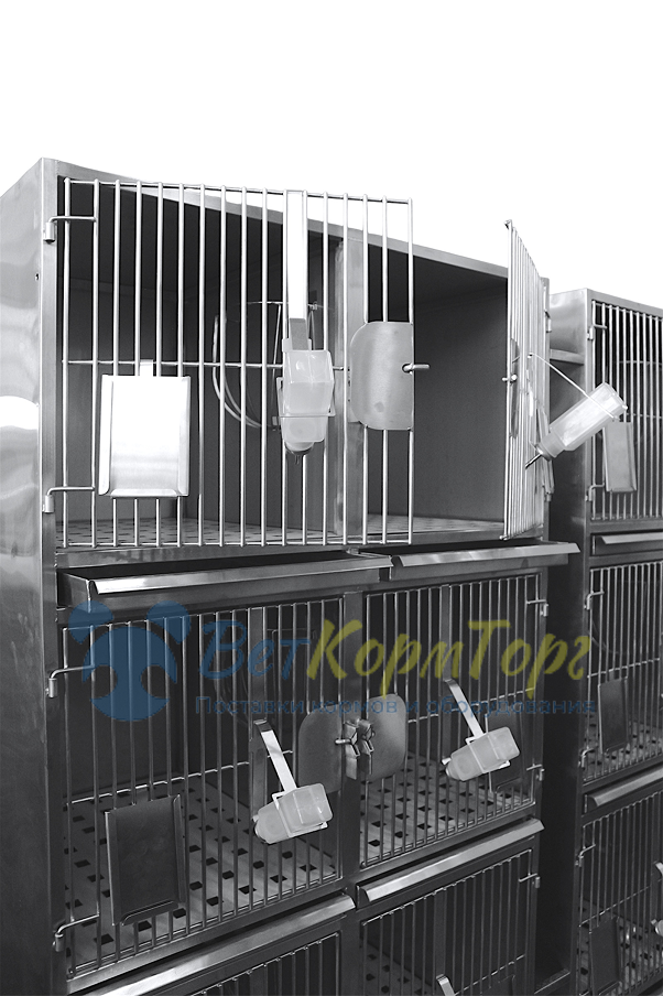 ТД ВЕТ CL1391 Стеллаж с клетками для содержания лабораторных кроликов 1000х600х1890 мм — изображение 4