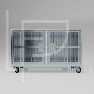 LF Biolab 1 Клетка с полипропиленовой перегородкой 1200х600х600(720)h с колесами