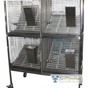 ТД ВЕТ Стеллаж с клетками для содержания петухов 1330х620х1845h