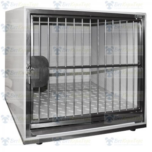 №80732 Модульная клетка из полипропилена с поддоном на колесах 700х600х600(720) h на колесах